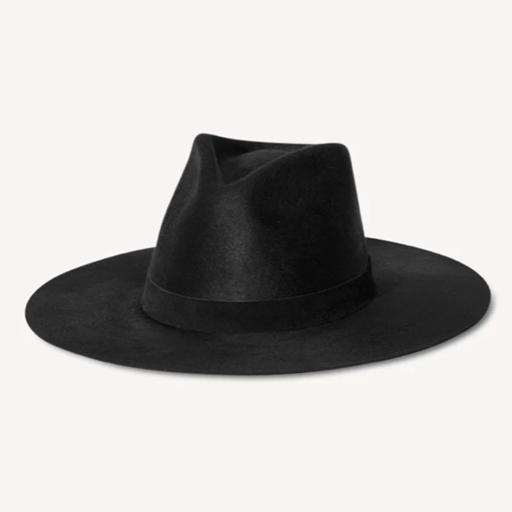 Janessa Leone Women's  Korin Black Hat Wool Fedora Hat - Worn Once